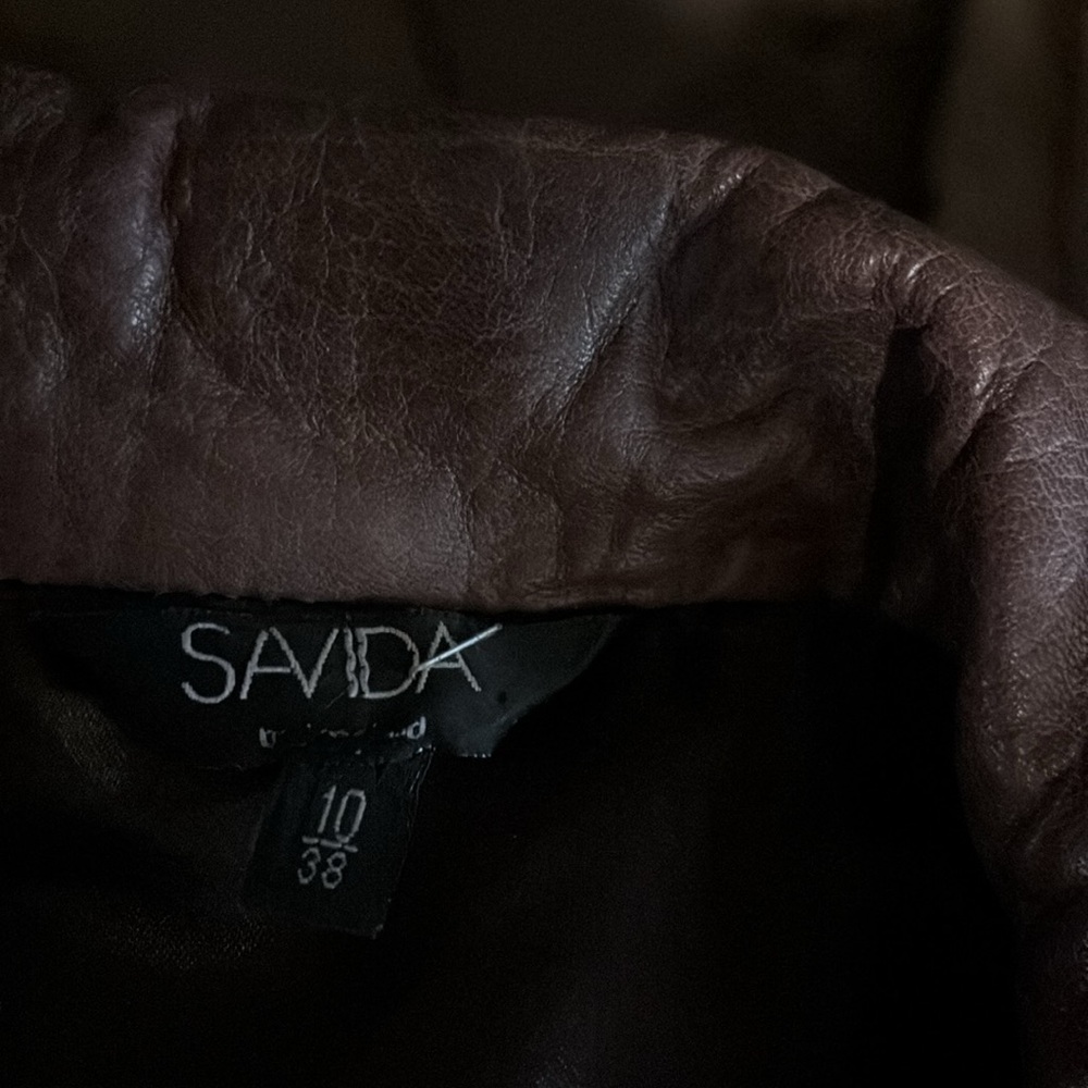 Soft brown 100% genuine leather trench - Picture 5 of 6
